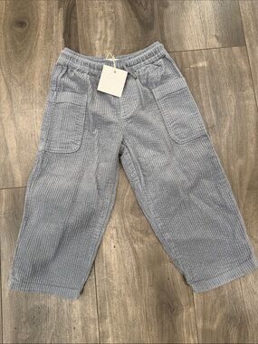 Zara Pale Blue Corduroy Pull-On Kids Pants